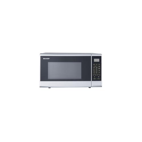 Sharp R270S Solo Mikrowelle freistehend / 20L / 800W / 10 Leistungsstufen / LED-Beleuchtung im Innenraum / Silber