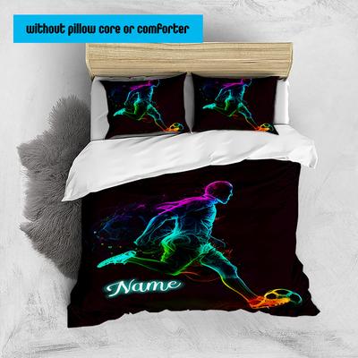 TEMU 3pcs Name Bedding Set, , Tear- And Pillowcases, , Washable, Set Image