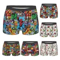 Uomini The Avengers Supereroe Intimo Cartoon Spider-Man Iron Man Sexy Boxer Slip Pantaloncini Mutandine Homme Mutande morbide S-XXL