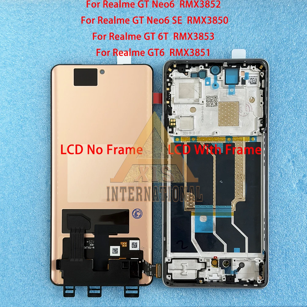 6.78 "Amoled originale per Oppo Realme GT6 GT6T LCD RMX3853 Display Touch Digitizer per schermo LCD Realme GT NEO6 NEO 6 SE
