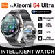 Per Xiaomi S4 Ultra Sport all'aria aperta Smart Watch da uomo Schermo AMOLED NFC GPS Bussola Frequenza cardiaca Impermeabile Chiamata Bluetooth SmartWatch