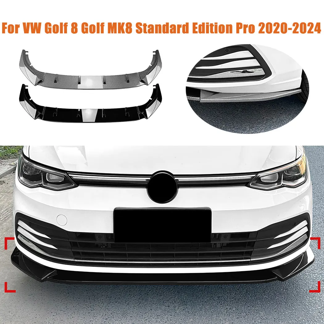 Per VW Golf 8 Golf MK8 Standard Edition Pro 2020-2024 Auto Paraurti Anteriore Spoiler Labbro Anteriore Pala Corpo Protezione Esterna Modifica