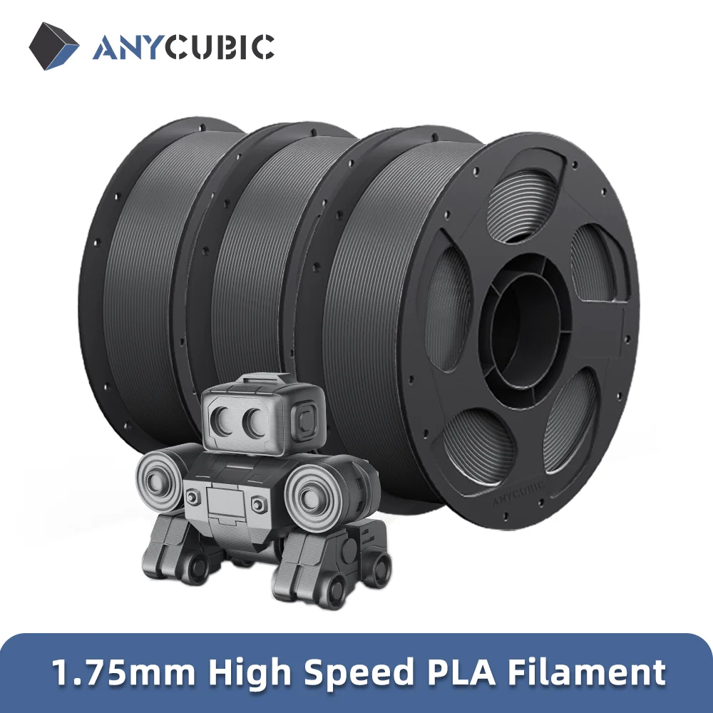 ANYCUBIC 5 kg Hochgeschwindigkeits-PLA-Filament 1,75 mm Kunststoff für 3D-Drucker, Gummi-Verbrauchsmaterial für ANYCUBIC Kobra 2-Serie Image