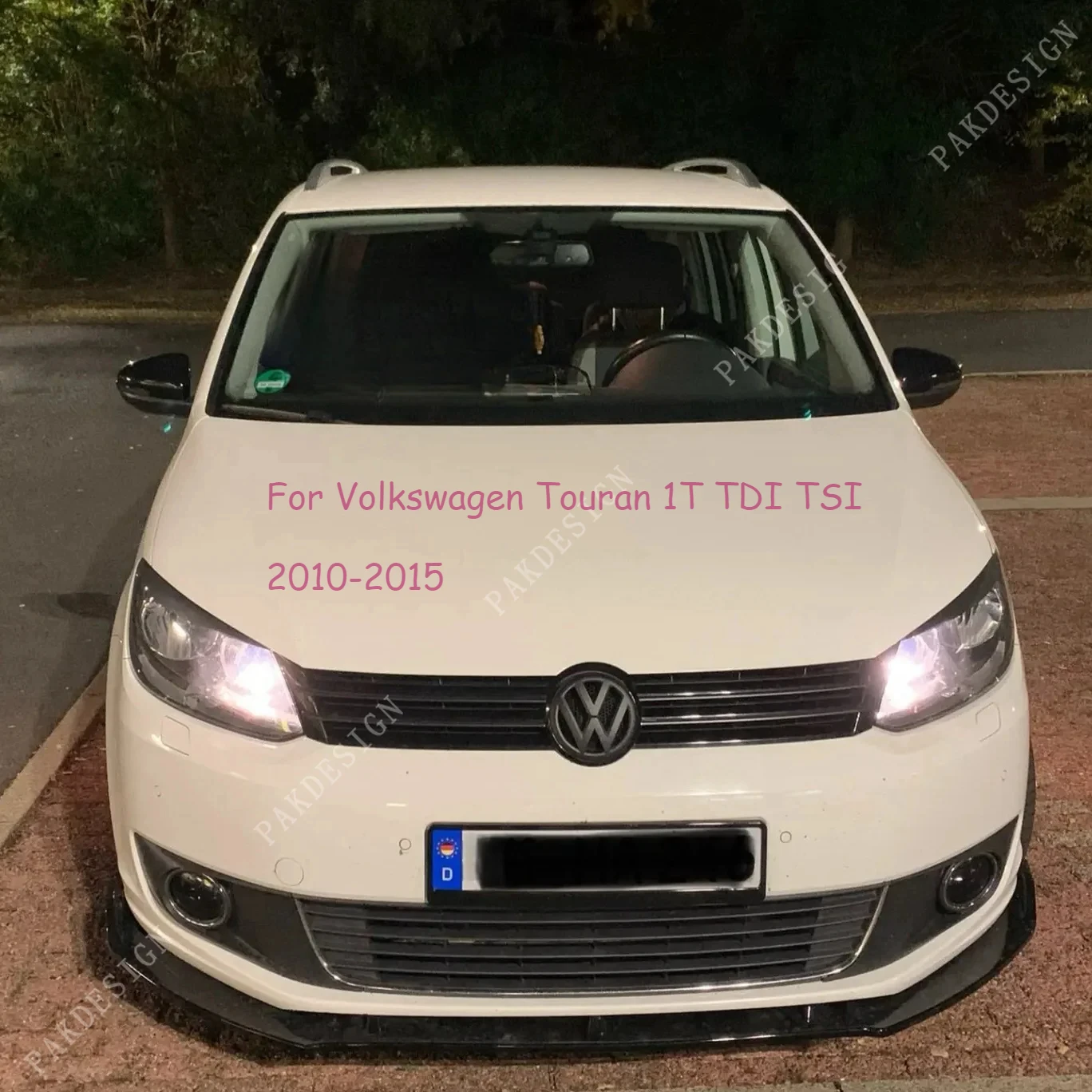 Frontschürze Spoiler Lip Splitter Diffusor für Volkswagen Touran 1T TDI TSI 2010 2011 2012 2013 2014 2015 Auto Bodykit ABS Tuning Image