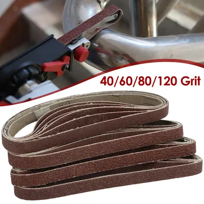 20Pcs 13 x 457mm Aluminum Oxide Sanding Belts 40/60/80/120Grit Sander Abrasive Belt for Sanding Wood