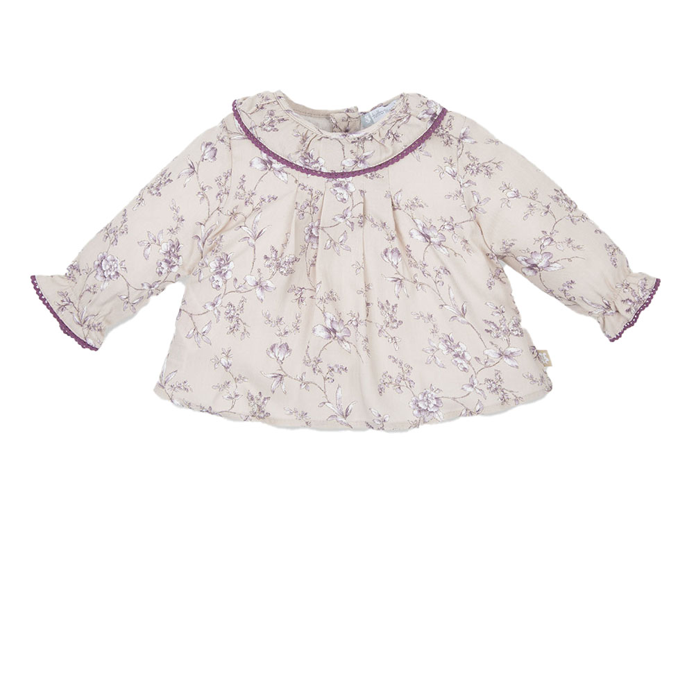 Langarm-Rundhalsbluse 3745W17 Mädchen Image