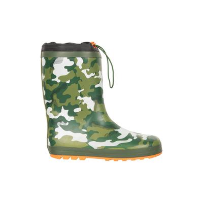 Mountain Warehouse - Kinder Gummistiefel, Tarnmuster (Khakigrün) Image