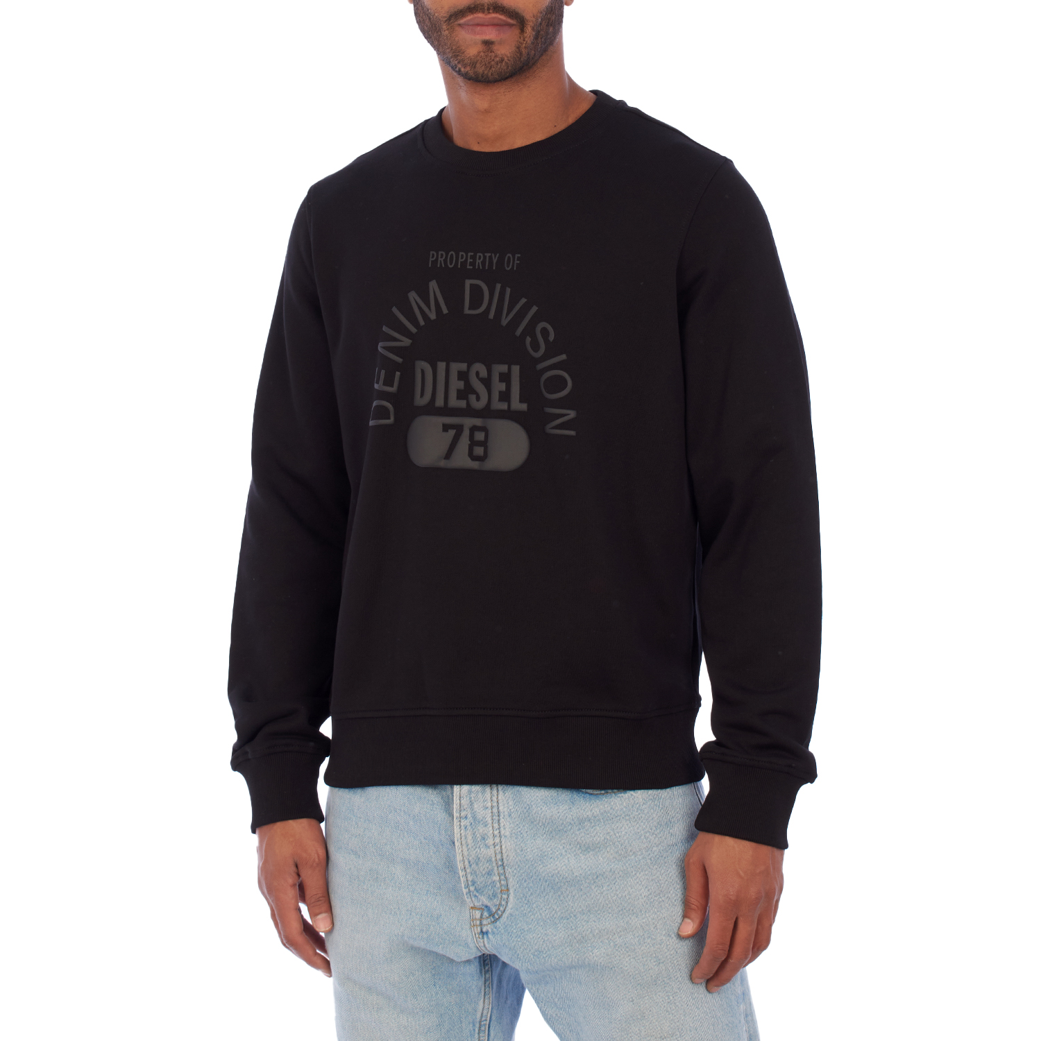 Bedrucktes Herren-Sweatshirt mit Rundhalsausschnitt A12242-2RIAJH Image