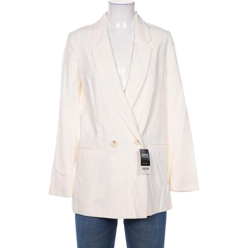 H&M Damen Blazer, Gr. 34, cremeweiß, Synthetik, Viskose