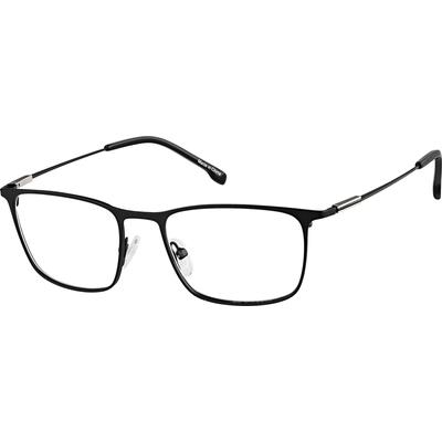 Zenni Rectangle Glasses Black Stainless Steel Full Rim Frame
