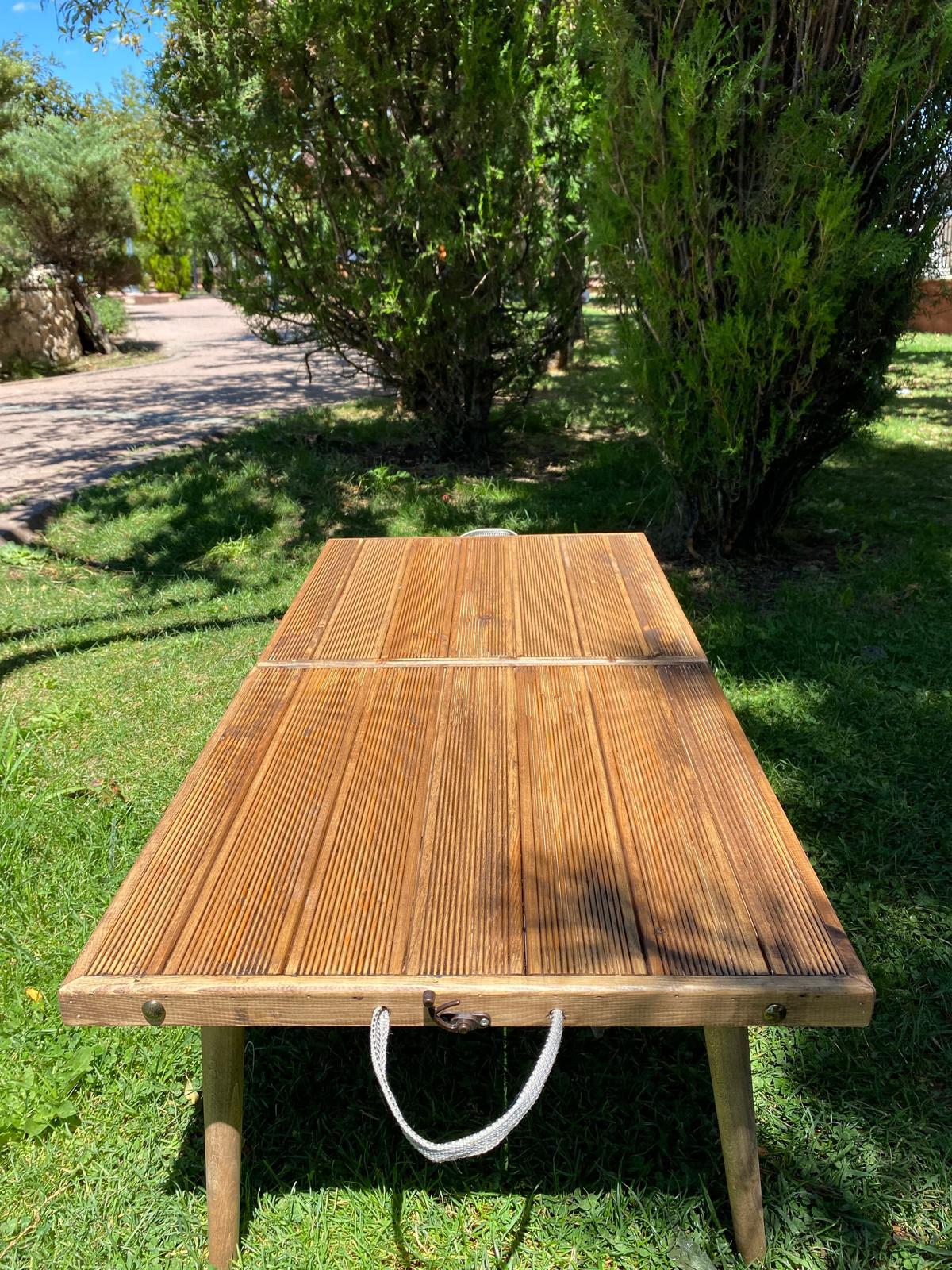 Tavolo boho pieghevole, tavolo da picnic, tavolo pieghevole, picnic boho, tavolo in legno, tavolo portatile, tavolo da picnic boho, tavolo fatto a man