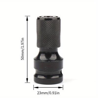TEMU 1/2 To 1/4 Drill Chuck Adapter For Electric Drill - Metal Construction, No Power Required Image