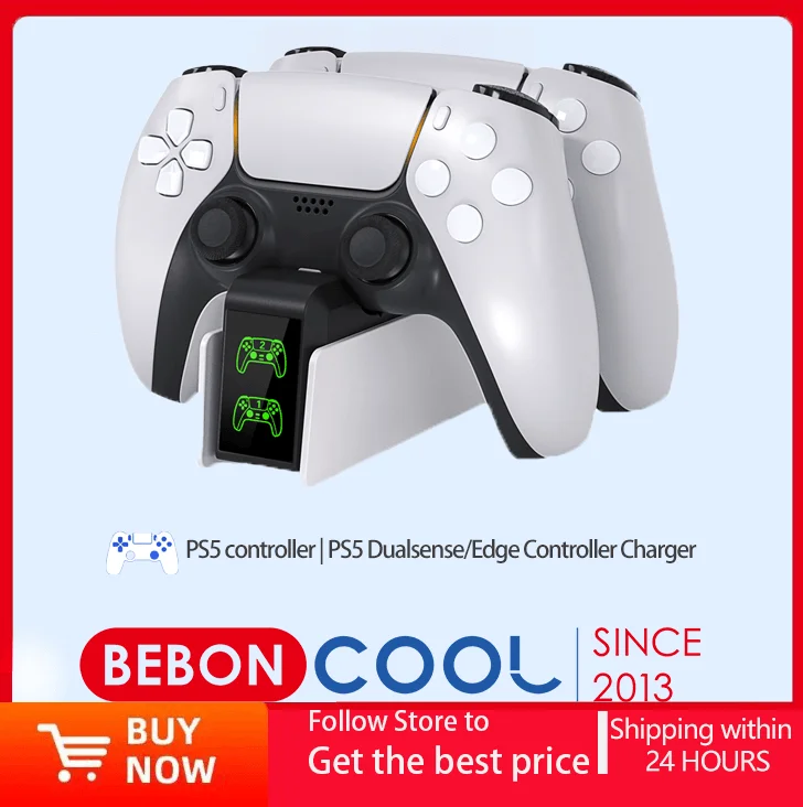 Für PS5 Controller Ladegerät DualSense Ladestation Dual Lade Dock Ladegerät Stehen für PlayStation5 Wireless Game Controller Image