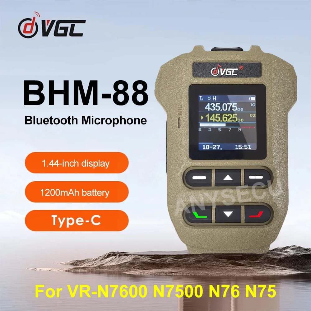 VGC BHM-88 Drahtloses Mikrofon für VR-N7600 VR-N7500 VR-N76 VR-N75 Zweiwegradio-Zubehör 1,44-Zoll-LCD-Display Image