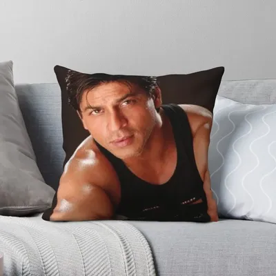 Shah rukh khan srk quadratischer Kissen bezug Polyester Leinen Samt gedruckt Reiß verschluss Image