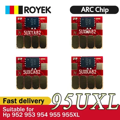 2025 ARC Chip 95U Refill CISS 952 953 954 955XL Cartridge Compatible For HP OfficeJet Pro 7740 8710