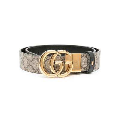 Gg Marmont Reversible Belt - Natural - Gucci Belts