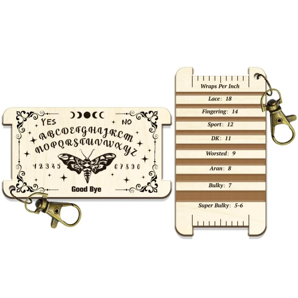 1-teiliges Mottenbrett, Spinn-Kontrollkarte, okkultes Garn, WPI-Führungslehre mit Verschluss, Holzgarn-Wickelführungsbrett mit Diz für Spinner Image