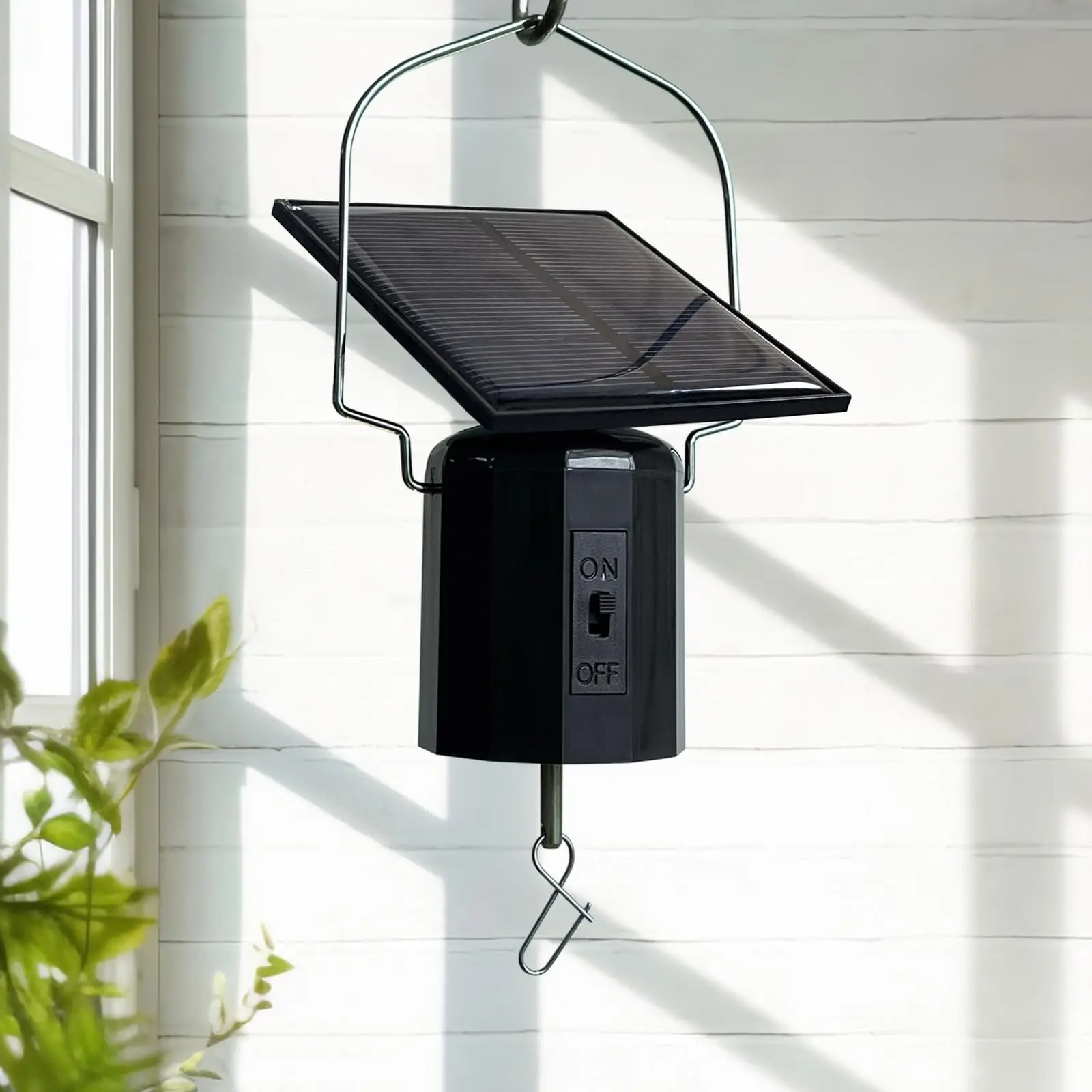 Wind Spinner Solar Motor mit Haken Solarbetriebene Windspiel Ornament Rotierende Outdoor Dekor Wind Spinner Solar Motor