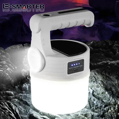 LED Solar Tragbare Scheinwerfer Outdoor Notfall Taschenlampe Licht Lange Ausdauer Solar Leistungsstarke Wiederaufladbare Camping Lampe Lampen