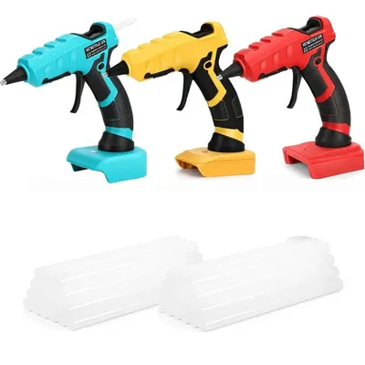 Für Makita/Dewalt/Milwaukee/BlackDecker/Bosch 18V 20V Lithium-Batterie 50W 7mm Cordless Hot Melt Kleber Pistole Elektrische Reparatur Werkzeug