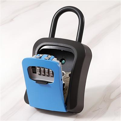 Key Storage Box Key Safe Key Lock Box Outdoor Waterproof 4-Digit Combination Key Storage Key Safe Outdoor Wall Mounted Hook