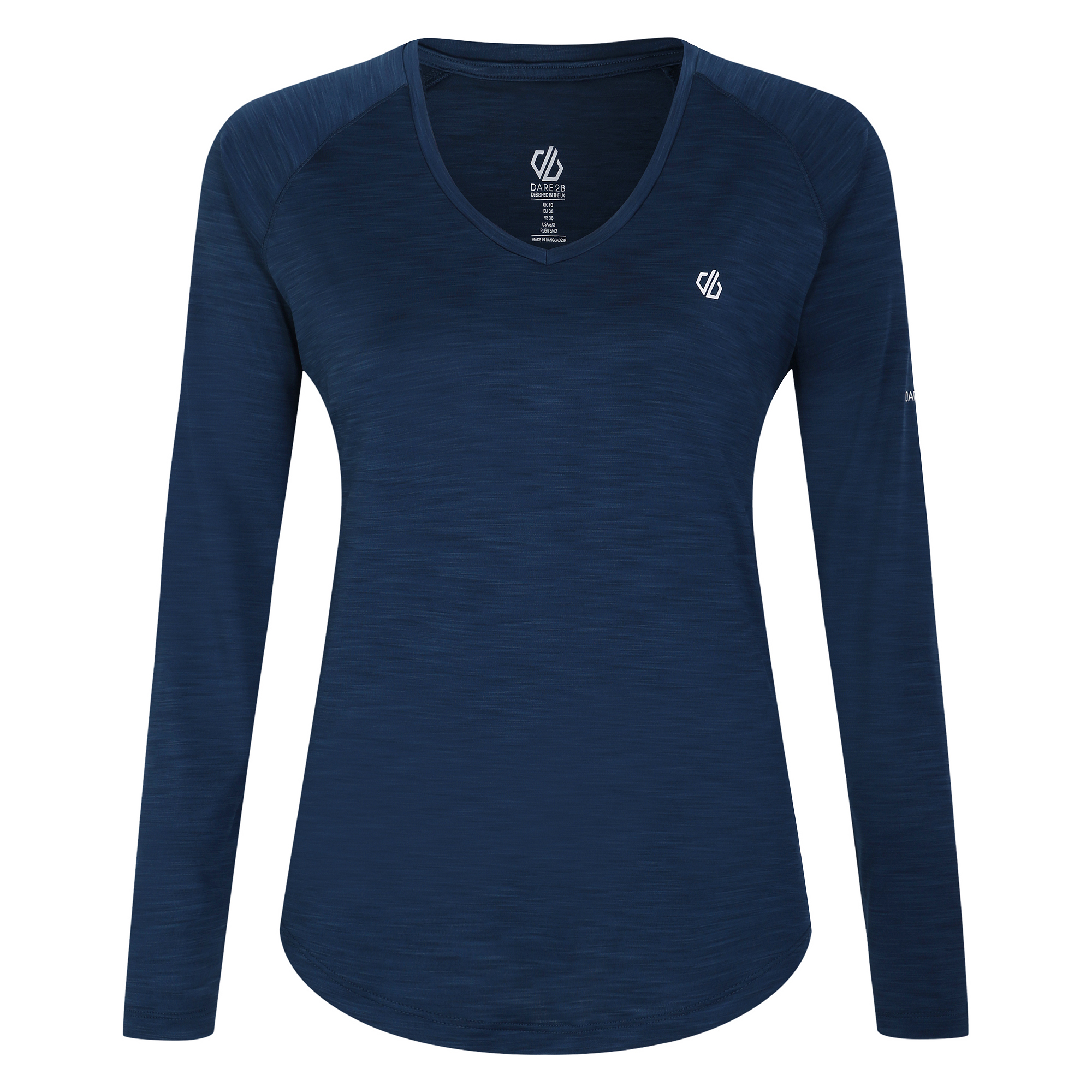 Dare 2B Damen Langarmshirt Discern (Dunkel-Jeansblau) Image