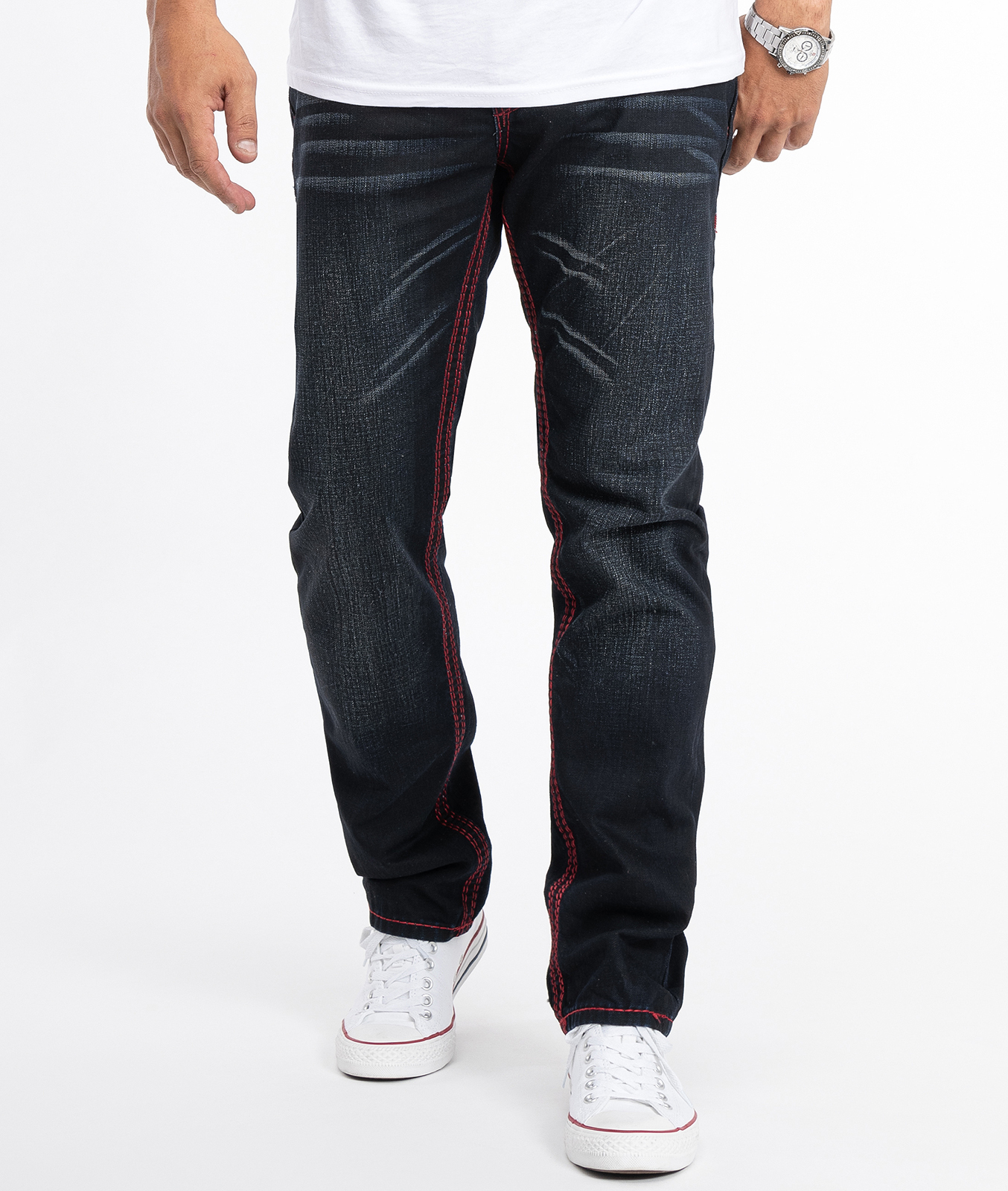 Rock Creek Jeans Straight Cut Schwarz Image