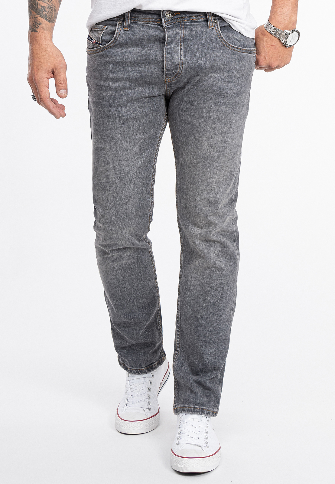 Rock Creek Jeans Straight Leg Grau Image