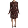 A-Linien-Kleid mit Blumendruck