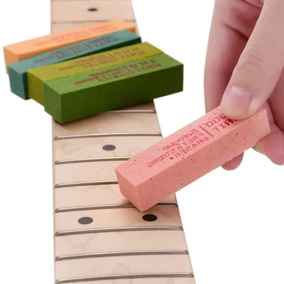 Fret Polishing Erasers Abraisive Rubber Blocks with 180/400 /1000/1500 /2000 Grit Guitar Fret