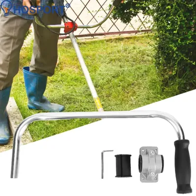 Trimmer Handlebar Handle Ergonomic Non-slip Lawn Mower Auxiliary Handle Stainless Steel for Lawn