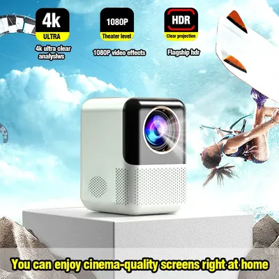 Full HD Mini Projector 1080P 4K Video 1280*720P Android10 5G WIFl BT5.0 Auto Focus Portable Smart