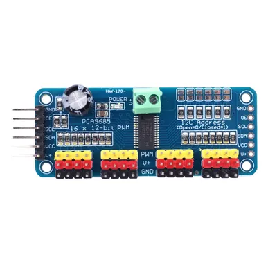 PCA9685 Robot Controller IIC Interface 16 Channel 12-Bit PWM Servo Motor Board Module for Arduino