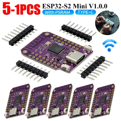 1-5PC ESP32 S2 Mini V1.0.0 WIFI Board Based ESP32-S2FN4R2 4MB FLASH 2MB PSRAM Mini V1.0.0 WIFI IOT