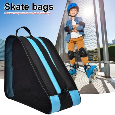 Kids Figure Skating Bag Single Shoulder/Handheld Thicken Roller Skating Bag Inline Skates Bag Roller