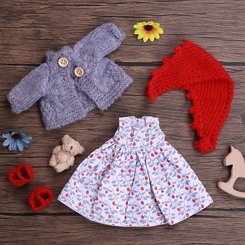 handgemachtes Waldorf Puppenkleiderset für 12 Zoll Puppe handgemachte Muppet Puppe für Weihnachtsgeschenke