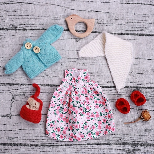 handgemachtes Waldorf Puppenkleiderset für 12 Zoll Puppe handgemachte Muppet Puppe für Weihnachtsgeschenke