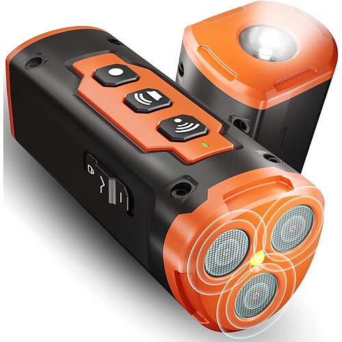 Hundetraining Schall Bellen-Hemmer LED-Lampe Ultraschall Sonic Bark Deterrents Hunde Anti Bark Wiederaufladbar Sicherheit ABS PC Ultraschall Taschenlampe Für Haustiere Image