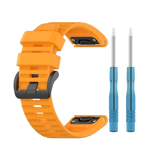 Uhrenarmband für Garmin Fenix 8 51mm 7X Pro 6X 5X Plus Epix Pro Tactix 7 Amoled Instinct 2X Quatix Enduro Descent Mk2i Mk2 26mm Silikon Ersatz Gurt Verstellbar Sportarmband Armband Image