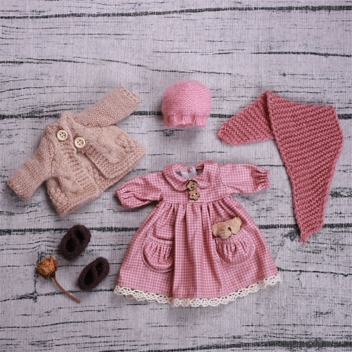 handgemachtes Waldorf Puppenkleiderset für 12 Zoll Puppe handgemachte Muppet Puppe für Weihnachtsgeschenke