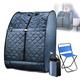 MFYDPP Portable Steam Sauna Tent, Folding Personal Full Body Spa Home Sauna,with 1000W 3L Sauna Steamer, Remote Control, Folding Chair