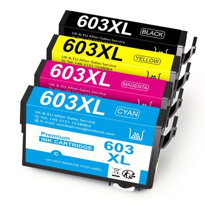 TEMU 603xl Ink Cartridges Compatible 603 Xl Ink Cartridges For Home Xp-2100 Xp-2150 Xp-3100 Xp-3105 Xp-3150 Xp-4100 Xp-4155 Workforce Wf-2810 Wf-2830 Wf-2835 Wf-2840 Wf-2850 4pack Image