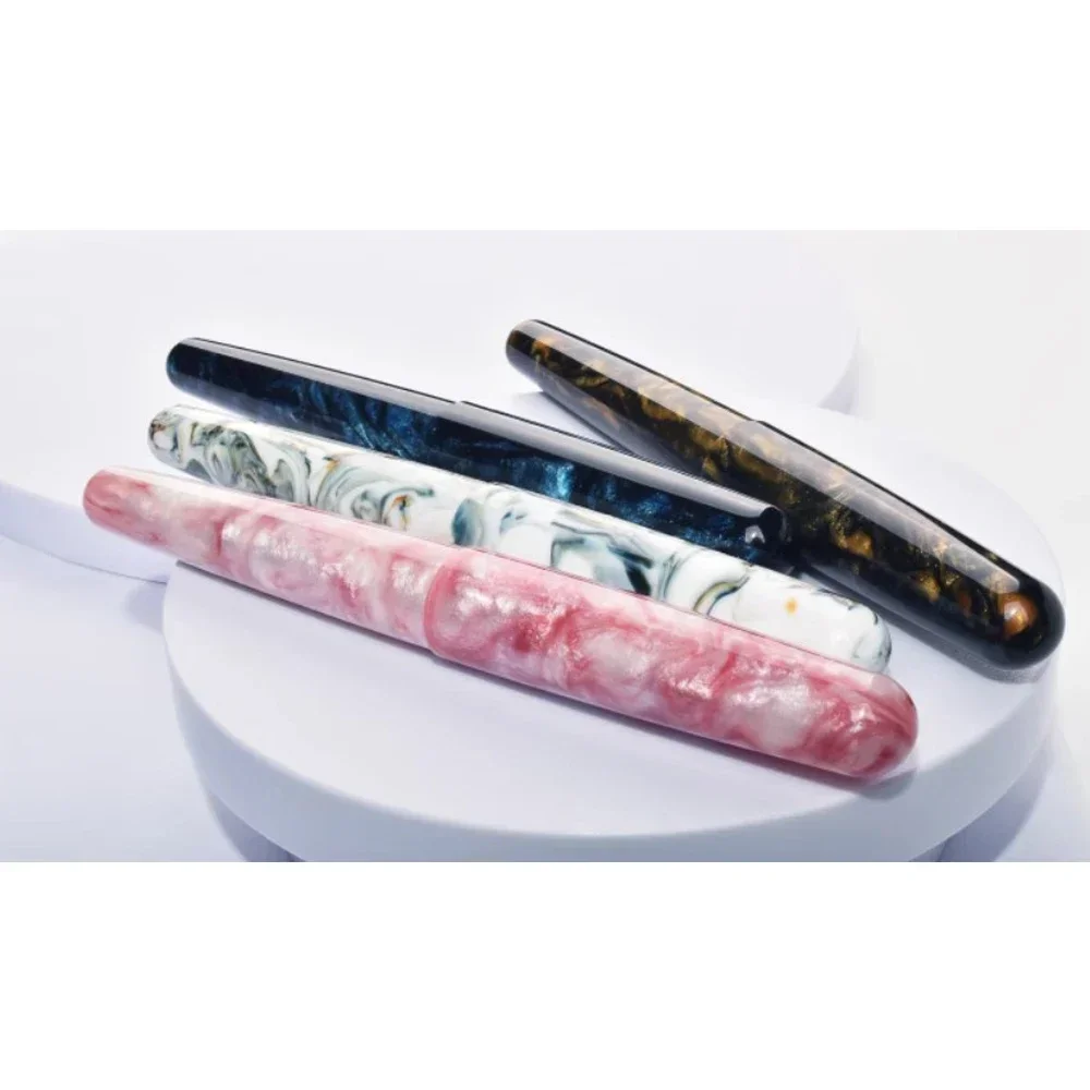 Neuer Fuliwen 017 Acryl-Füllfederhalter, große Größe, goldene 0,7 mm Feder, schöner Tintenstift, Werbegeschenkstift, Bürobedarf, Schreibwaren Image