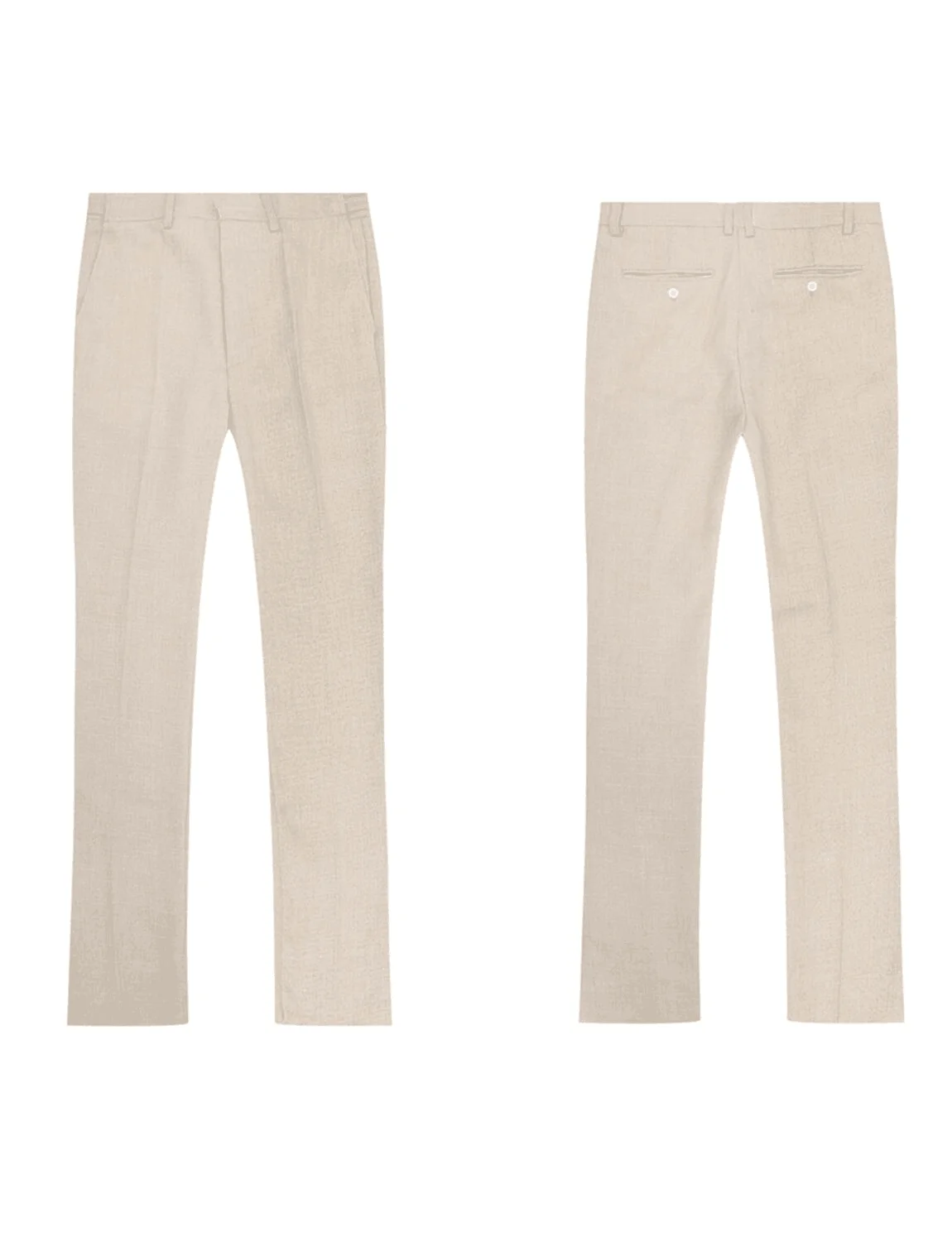 Neue Beige Leinen Herren Anzughose Hochwertige Frühling Sommer Gerade Business Kleid Hose Formale S-6XL Klassische Hose Image