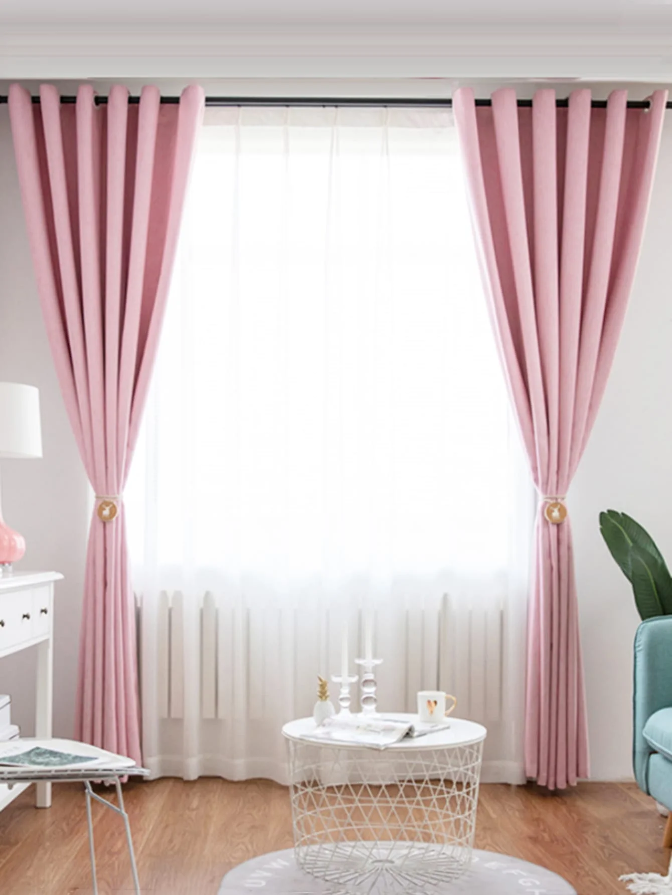 Rideaux occultants pour salon et chambre de fille, long, prêt à l