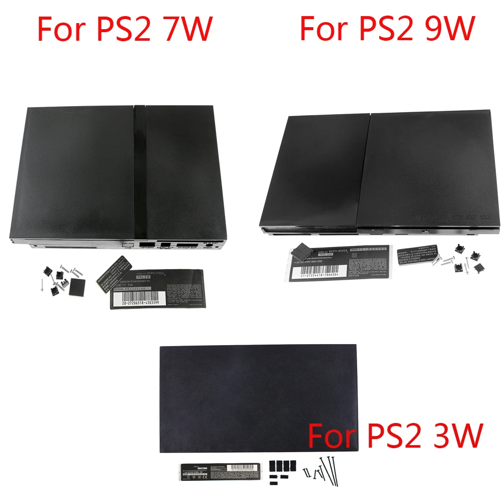 Für PS2 3W 30000 70000 7000X 7W 9W Konsole Volle Gehäuse shell Fall für PS2 Konsole Shell mit aufkleber für PS2 9000X 90000 9W