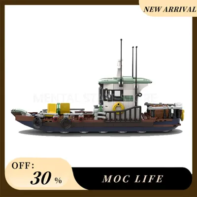 NEUE 291PCS Angepasst MOC Fischerboot Bausteine Technologie Ziegel DIY Kreative Montage Bildung Image