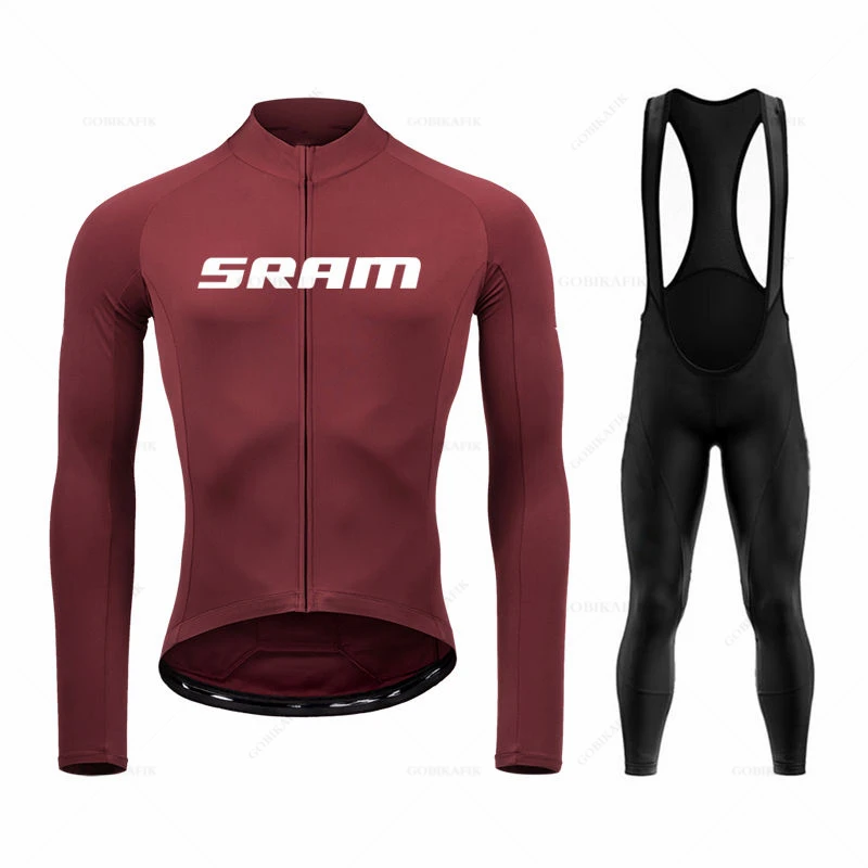 Sram 2025 New Team traspirante manica lunga da uomo maglia da Ciclismo Set MTB abbigliamento da bici autunno abbigliamento da bicicletta Maillot Ropa Ciclismo