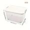 TEMU 1pc Clear Large Plastic Storage Box With White Lid & Wheels, For Books, Clothes, Toys, Household Storage Organizer For Closet, Wardrobe, Bedroom, Office, Kitchen, Car